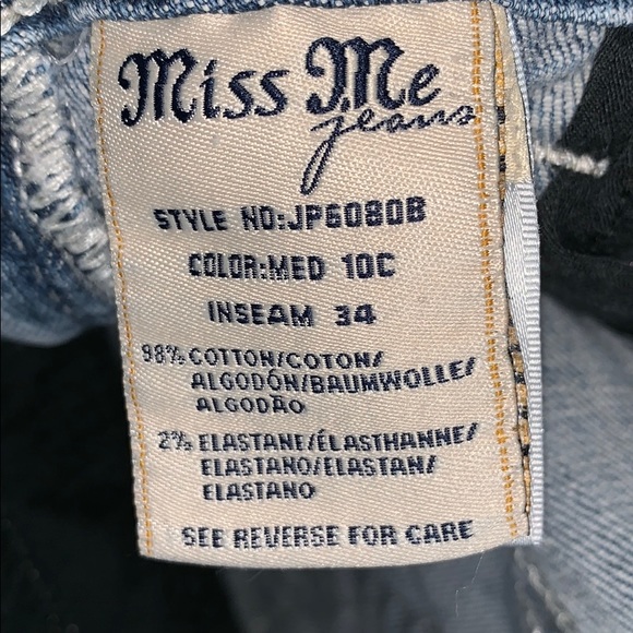 Miss Me blue jeans size 27x34 - Picture 7 of 8